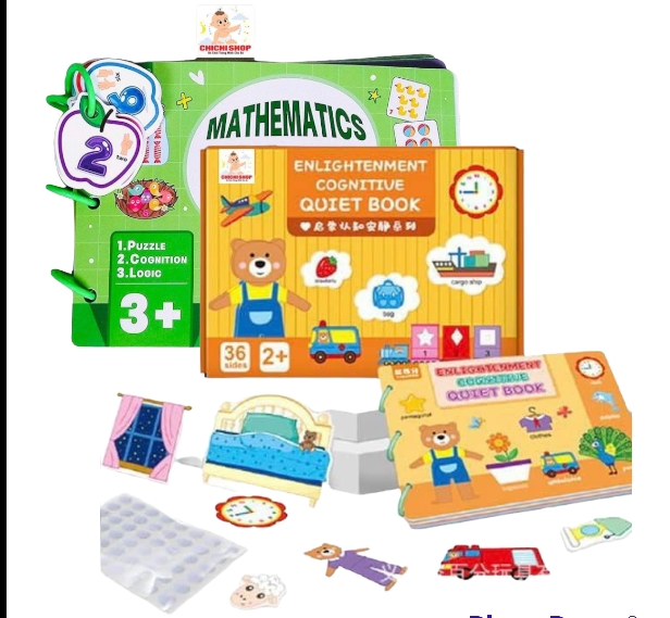 Đồ Chơi Giáo Dục Montessori, Combo 2 Bộ Bóc Dán Thông Minh Nhiều Chủ Đề Hấp Dẫn Giúp Trẻ Vừa Học Vừa Chơi