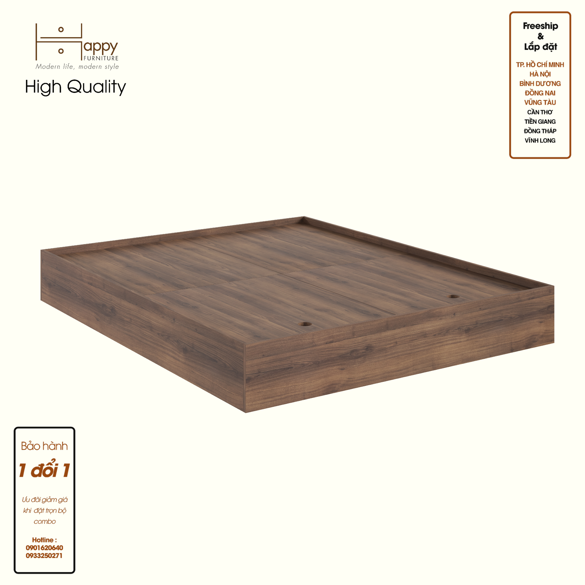 HAPPY FURNITURE , Giườngngủ RUBEL, GNG_226 GNG_227 GNG_228 GNG_229 , 203cm x 26cm DxC