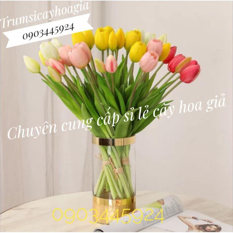 Combo Bó tuylip 5 bông casu mini cao cấp - Hoa giả