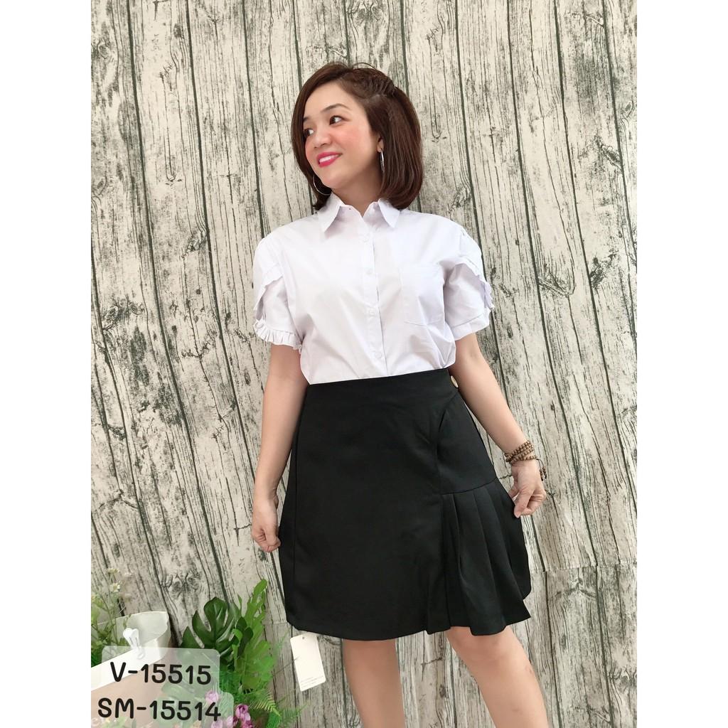 15515 Váy BIG SIZE Xếp li 1 bên QV.QC