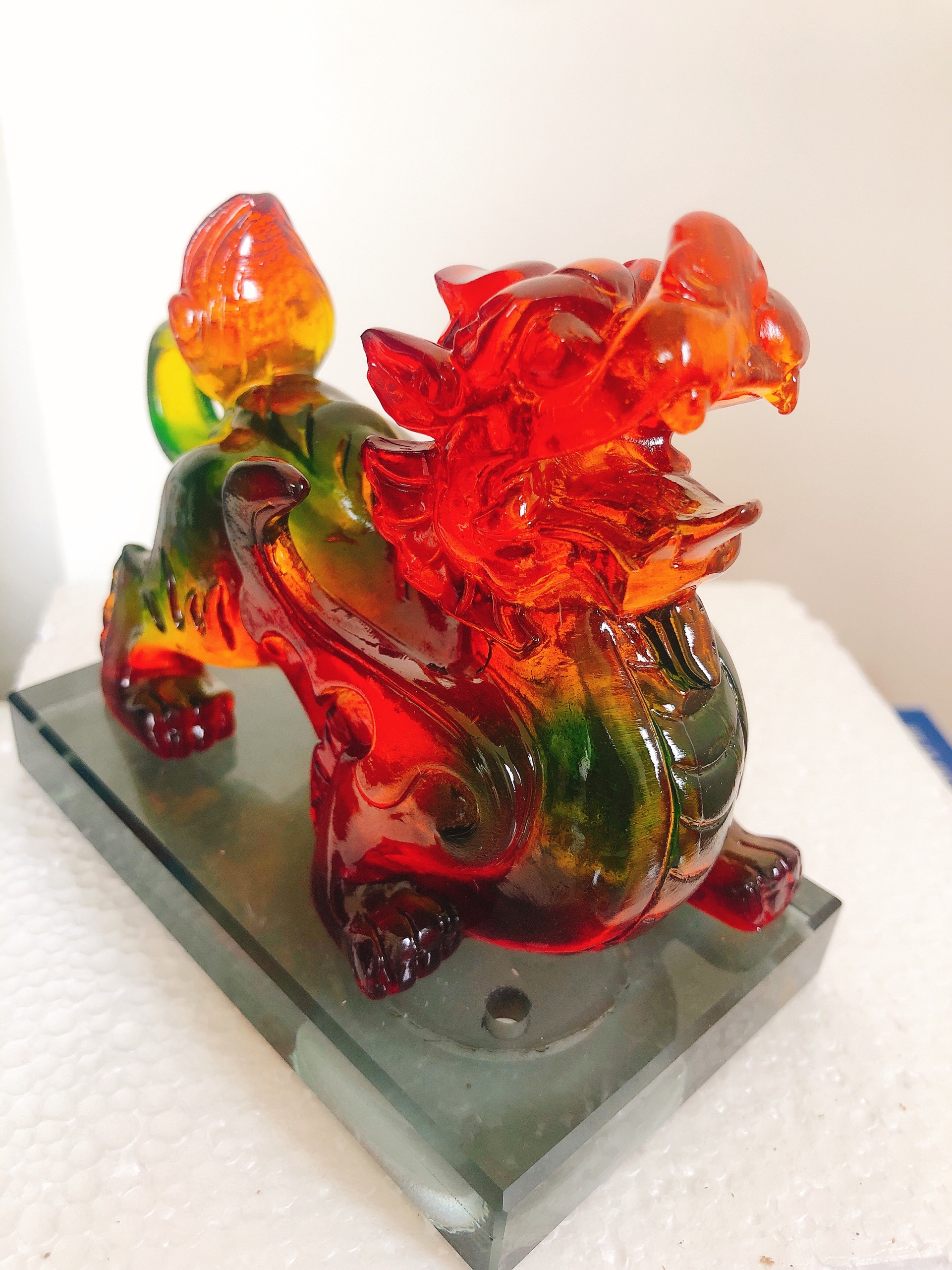 Tỳ hưu phong thủy để bàn size lớn 11*6.5*10.5 cm trang trí không gian xe hơi, bàn làm việc - Hàng chính hãng
