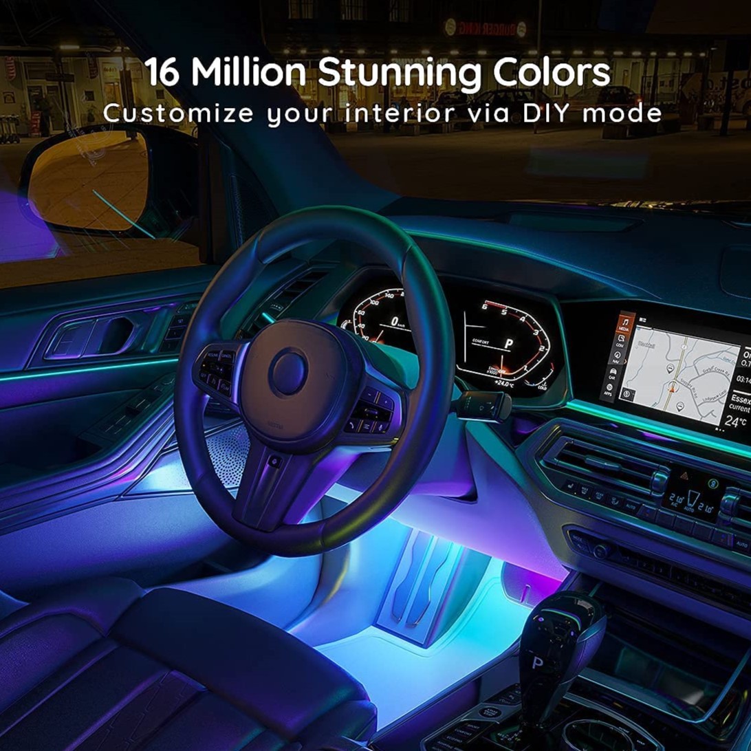 Dây Đèn LED trang trí nội thất ô tô Govee RGBIC Interior Car Lights H7090 | Điều khiển qua App và Remote, nháy theo nhạc