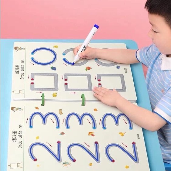 ￼Đồ chơi giáo dục sớm Montessori Baostore vẽ và xóa được cho bé, chất liệu cao cấp, giáo dục sớm cho trẻ từ 1+