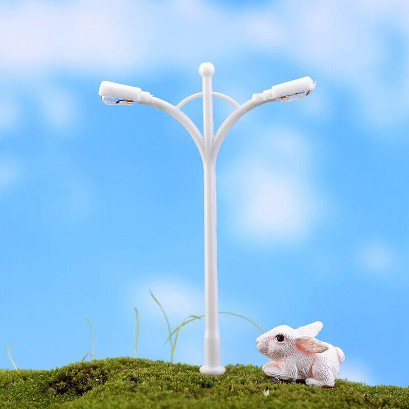 Combo 10 Đèn công viên trắng tiểu cảnh trang trí sen đá, sân vườn, bể cá, bể terrarium