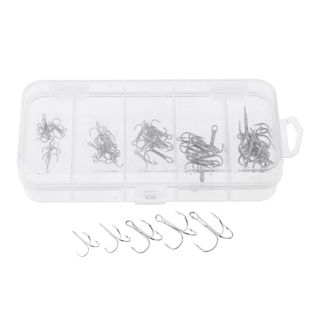 50pcs Fishing Hooks Sharp Fish Terminal Kit M