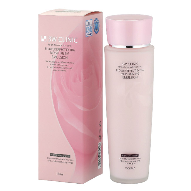 Sữa dưỡng ẩm hương hoa- 3W CLINIC Flower Effect Extra Moisturizing Emulsion