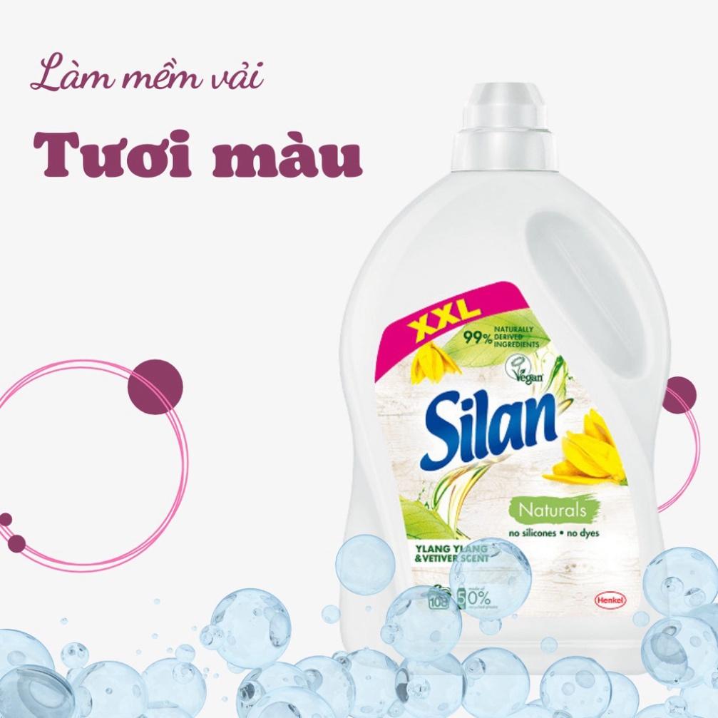 Nước Xả Thơm Quần Áo Silan 2.7L 108 W Naturals Ylang Ylang & Vetiver