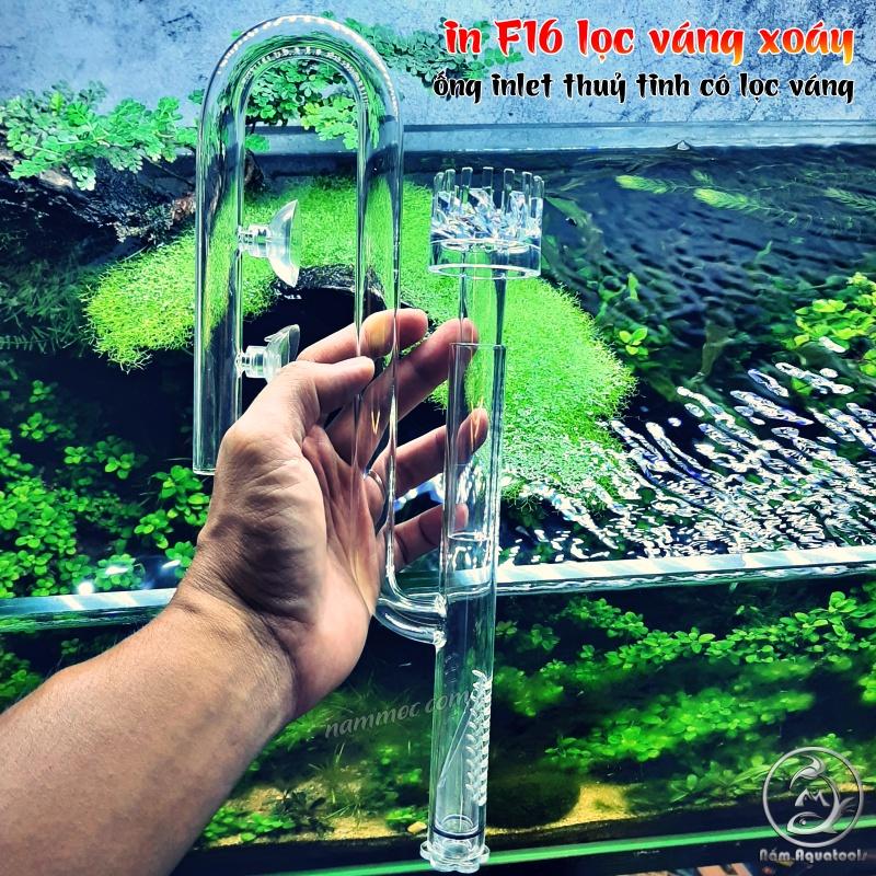 Bộ IN-OUT Thuỷ Tinh F16 Có Lọc Váng Xoáy | InOut Dùng Cho Lọc Thùng Hồ Cá Thuỷ Sinh