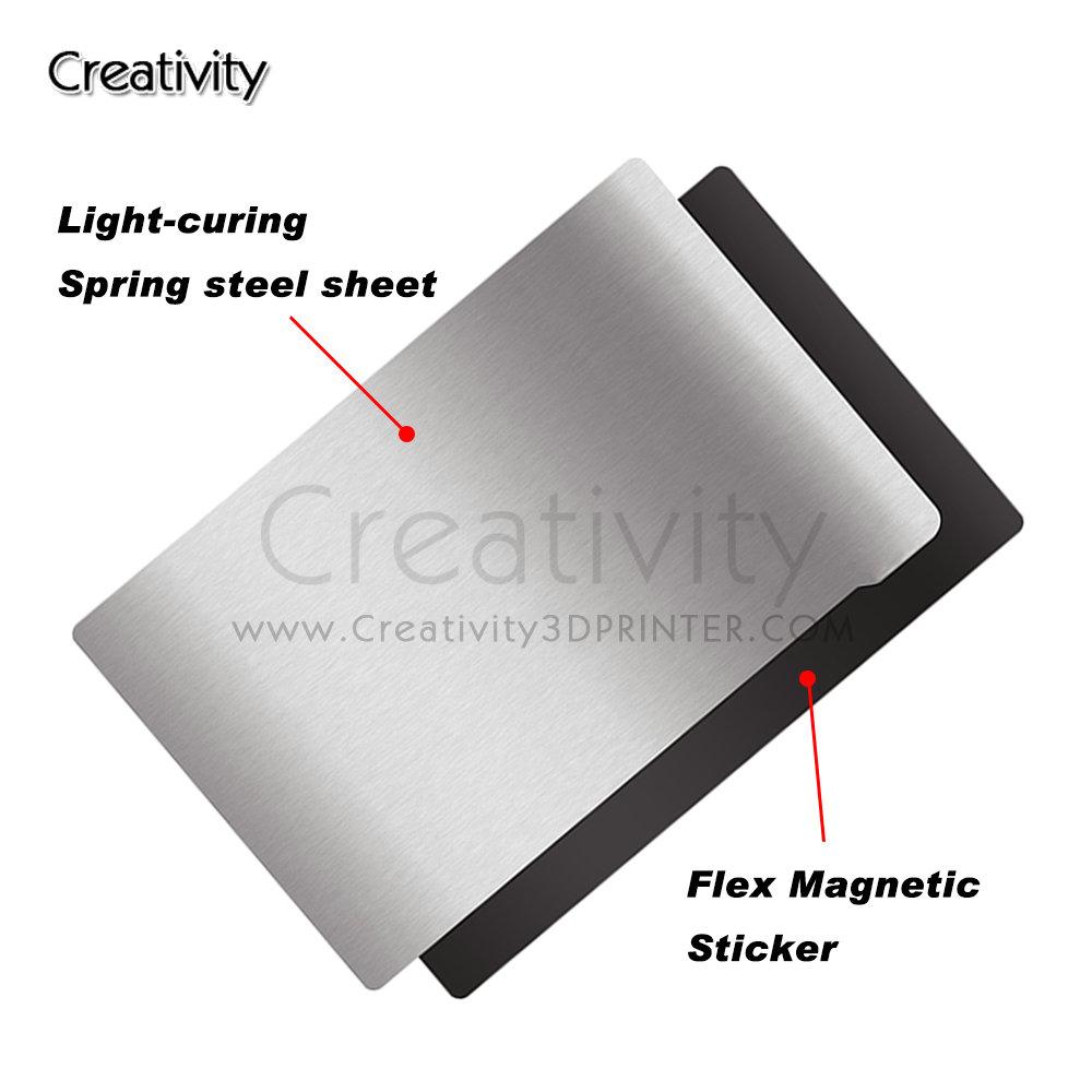 Creativity Spring Steel Tấm đế từ tính linh hoạt cho máy in 3D Photon/S/X/Mono SE/X/Elegoo Mars/Pro/2Pro/LD-002H