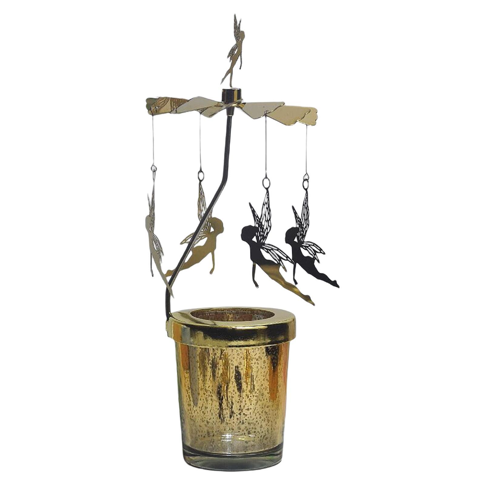 Candle Holder Tea Light Holder Rotating Candlestick for Holiday