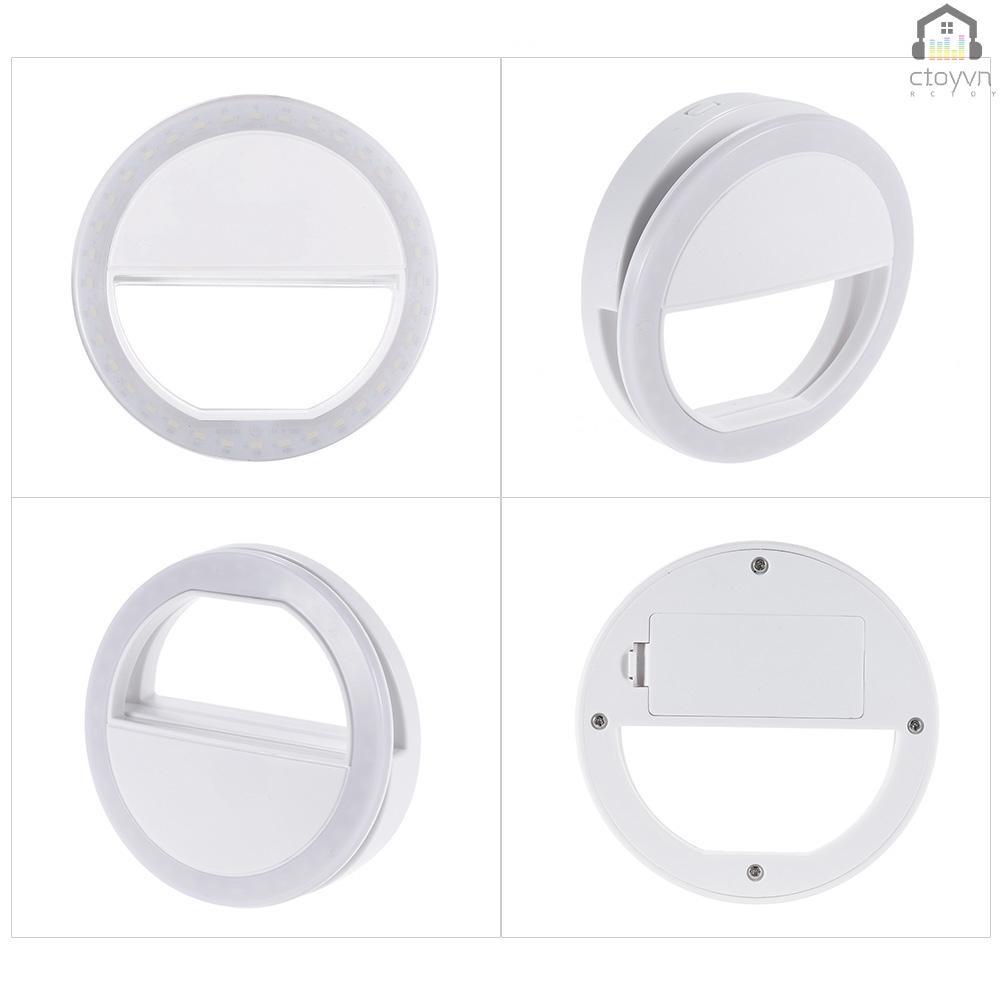 Vòng đèn LED 36 bóng có kẹp gắn điện thoại di động hỗ trợ chụp ảnh ban đêm cho PC