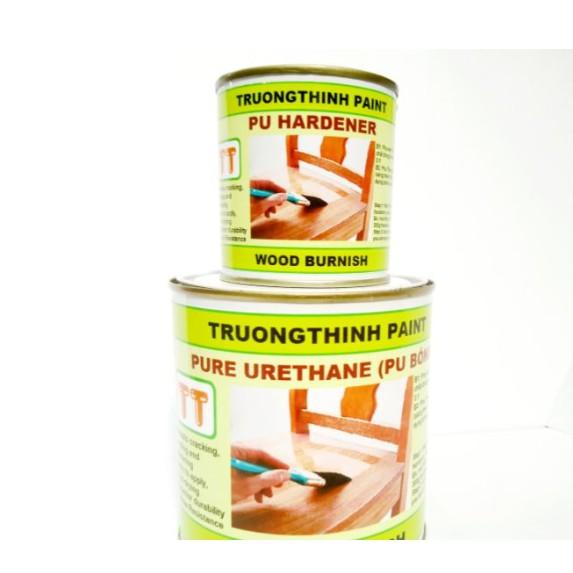 Sơn PU Bóng Gỗ Hai Thành Phần Bộ 1kg - Trường Thịnh Sài Gòn