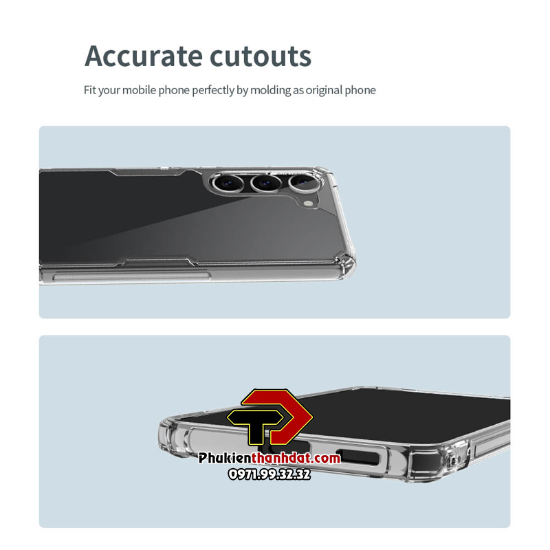 Ốp lưng trong suốt cho SamSung Galaxy S23 5G chính hãng Nillkin Nature TPU Pro Case, chống sốc tốt - Hàng chính hãng