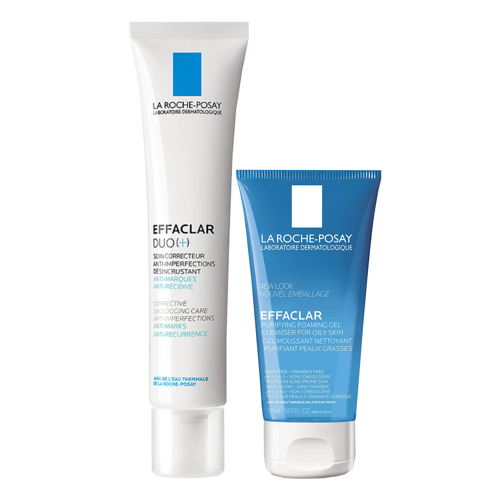 Combo Kem Giảm Mụn La Roche-Posay Effaclar Duo+(40ml) + Gel Rửa Mặt Dành Cho Da Mụn La Roche-Posay Effaclar Purifying Foaming Gel (50ml)