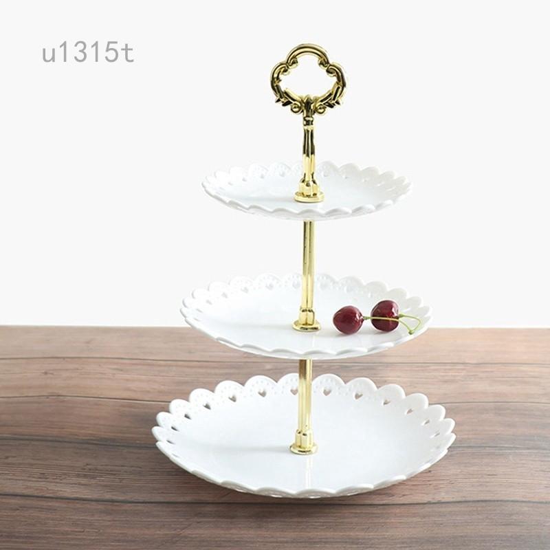 Combo 5 Khay Đựng Bánh Kẹo 3 Tầng Bằng Nhựa Theo Phong Cách Châu Âu
