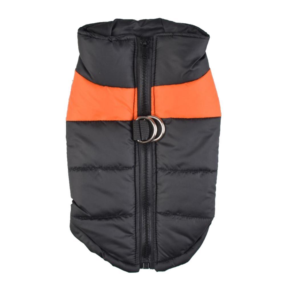Waterproof Dog Down Jacket Puppy Jacket Coat Pet Winter Clothes Orange - S
