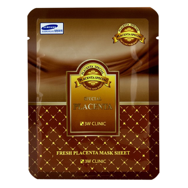 Combo 10 Gói Mặt Nạ Chiết Xuất Nhau Thai Cừu 3W Clinic Fresh Placenta Mask Sheet