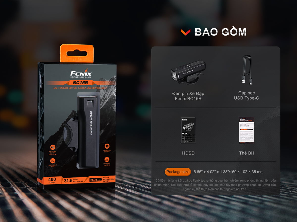 Đèn Pin Fenix BC15R siêu nhẹ, đa năng