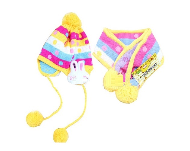 Bộ khăn mũ len trẻ em -sành điệu, thời trang, ấm áp cho bé