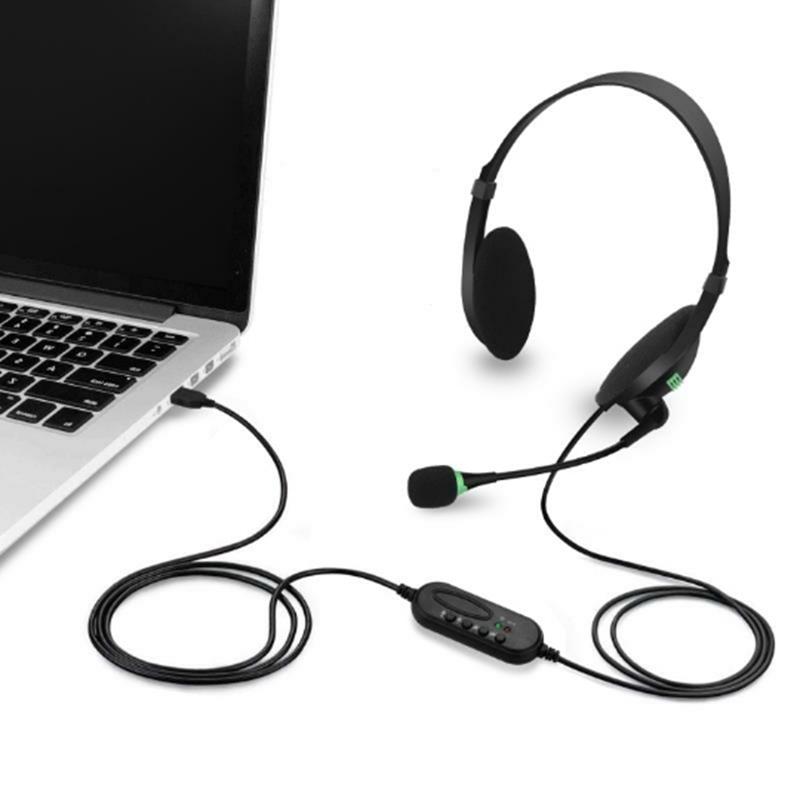 Điện Thoại USB/Tai Nghe Máy Tính Có Mic Công Tắc Điều Khiển Âm Lượng Thích Hợp Cho Máy Tính Laptop