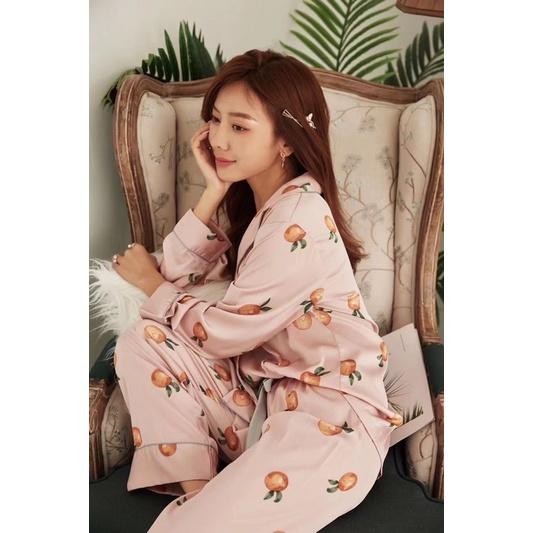 Bộ Lụa Mặc Nhà ️Đồ Ngủ Pijama Lụa Cao Cấp Siêu Mát Mềm Mịn - ELSA