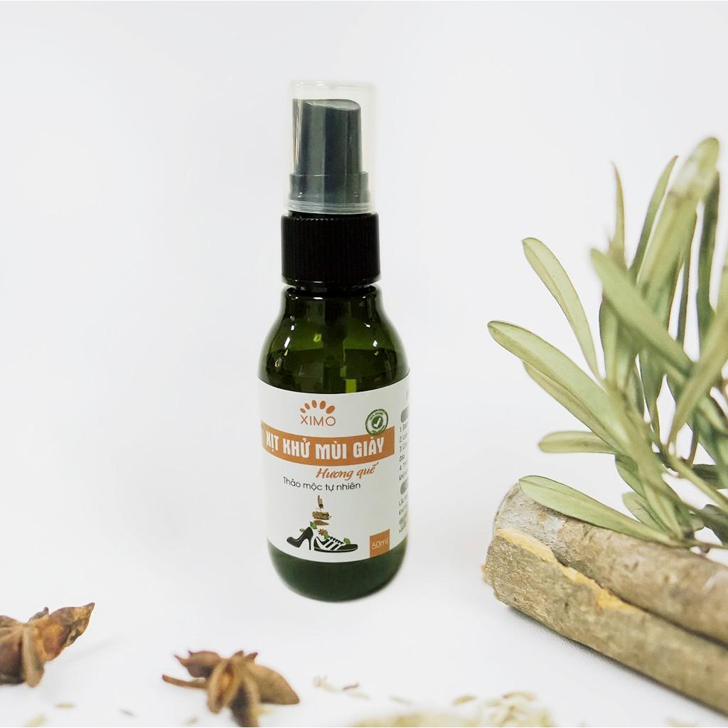 Xịt khử mùi hôi giày Hương Quế Nano Bạc XIMO đánh bay mùi hôi chân, giày, túi
