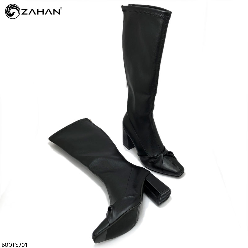 Boots cổ lửng, 7 cm, da mờ, nơ BOOTS701