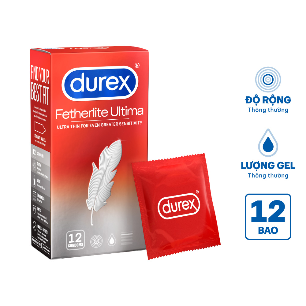 Bao cao su Durex Fetherlite Ultima (Hộp 12 Cái)