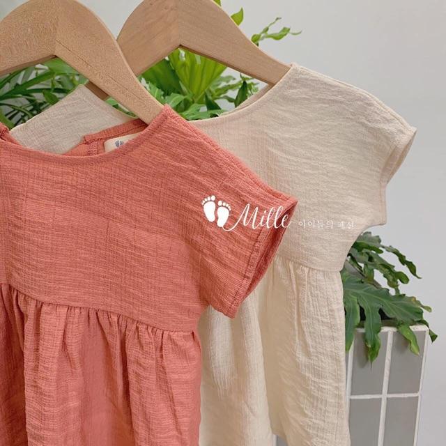 Bộ đũi cộc tay cho bé gái 2 màu