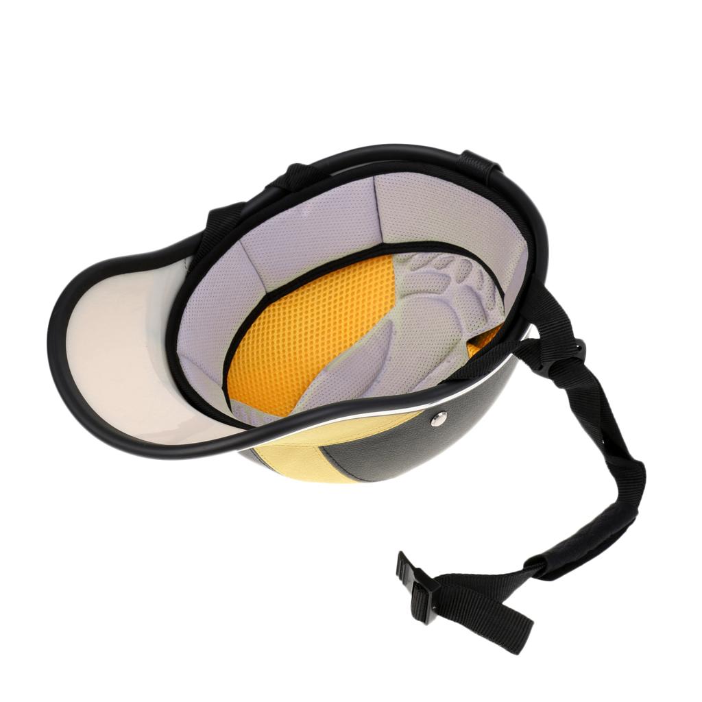 PU Street Bike Motorcycle Helmet Motocross Cycling Riding Half Helmet Baseball Cap Foam Padded Hat