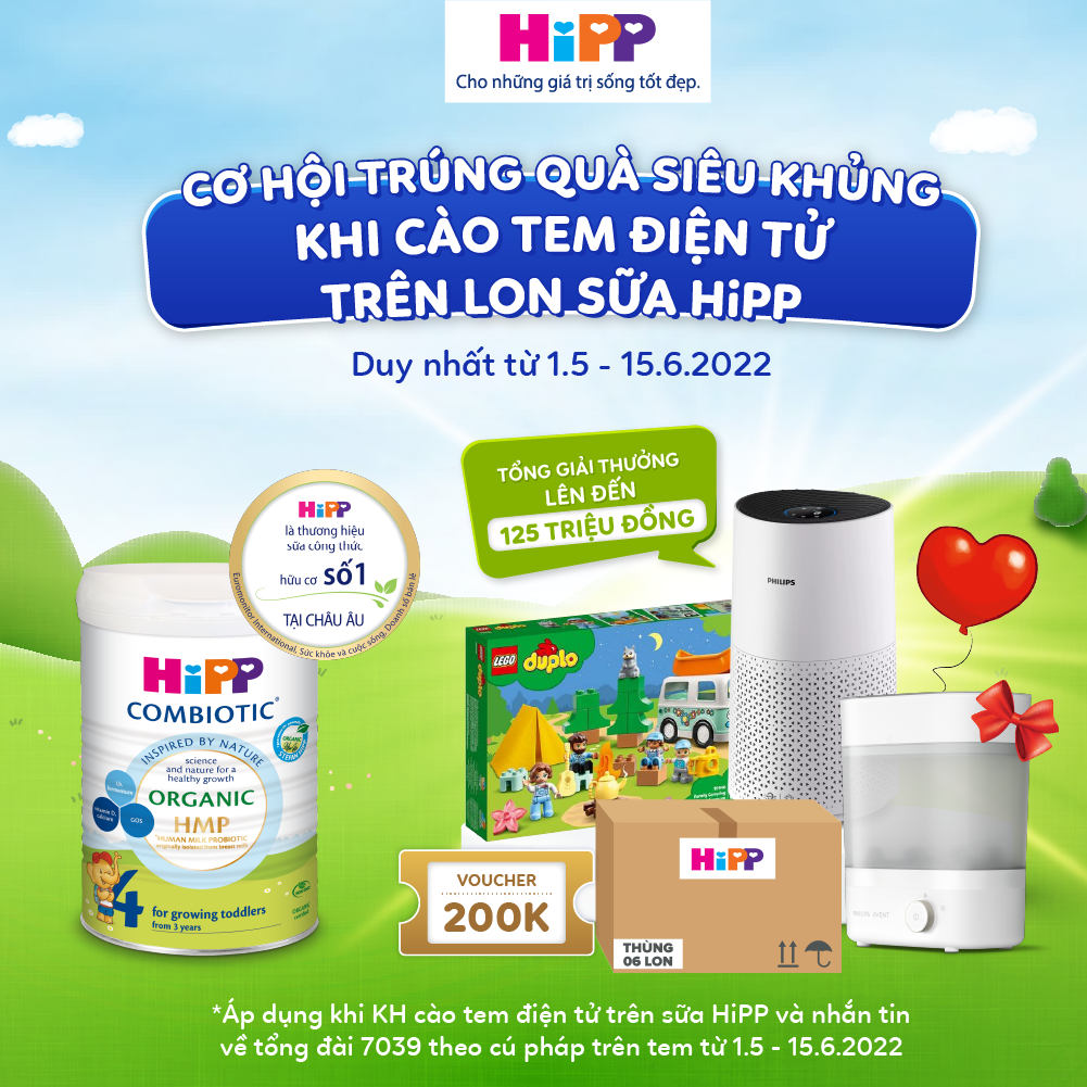 Sữa bột công thức HiPP 3 Organic Combiotic 800g