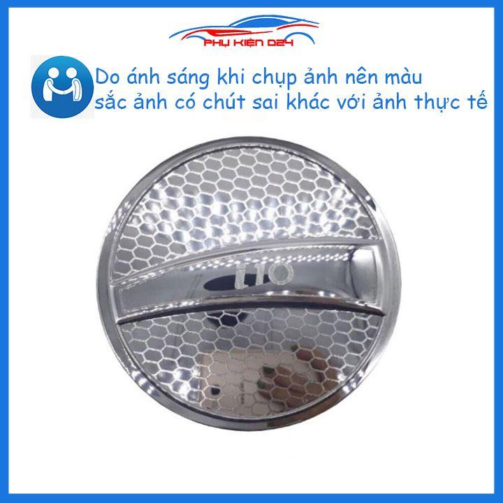 Ốp nắp bình xăng Grand i10 2014-2015-2016-2017-2018-2019 Hatchback mạ crom chống trầy trang trí ô tô