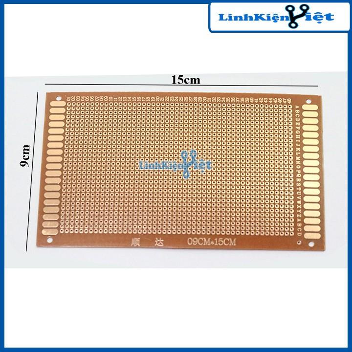 Phíp Đồng Lỗ - Bảng Mạch Đục Lỗ Sẵn PCB Nâu - Kích Thước 9x15MM