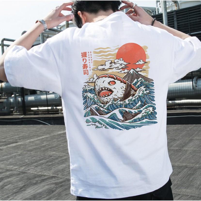 Áo Thun Tay Lỡ Unisex SUSHI Vượt Biển