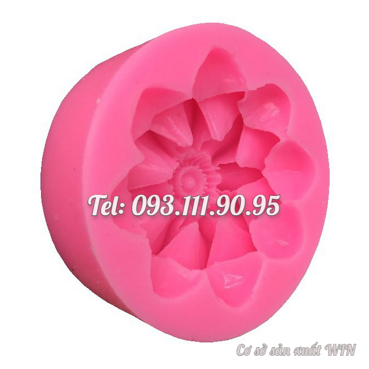 Khuôn rau câu silicon hoa cúc 2 tầng - Mã số 1326