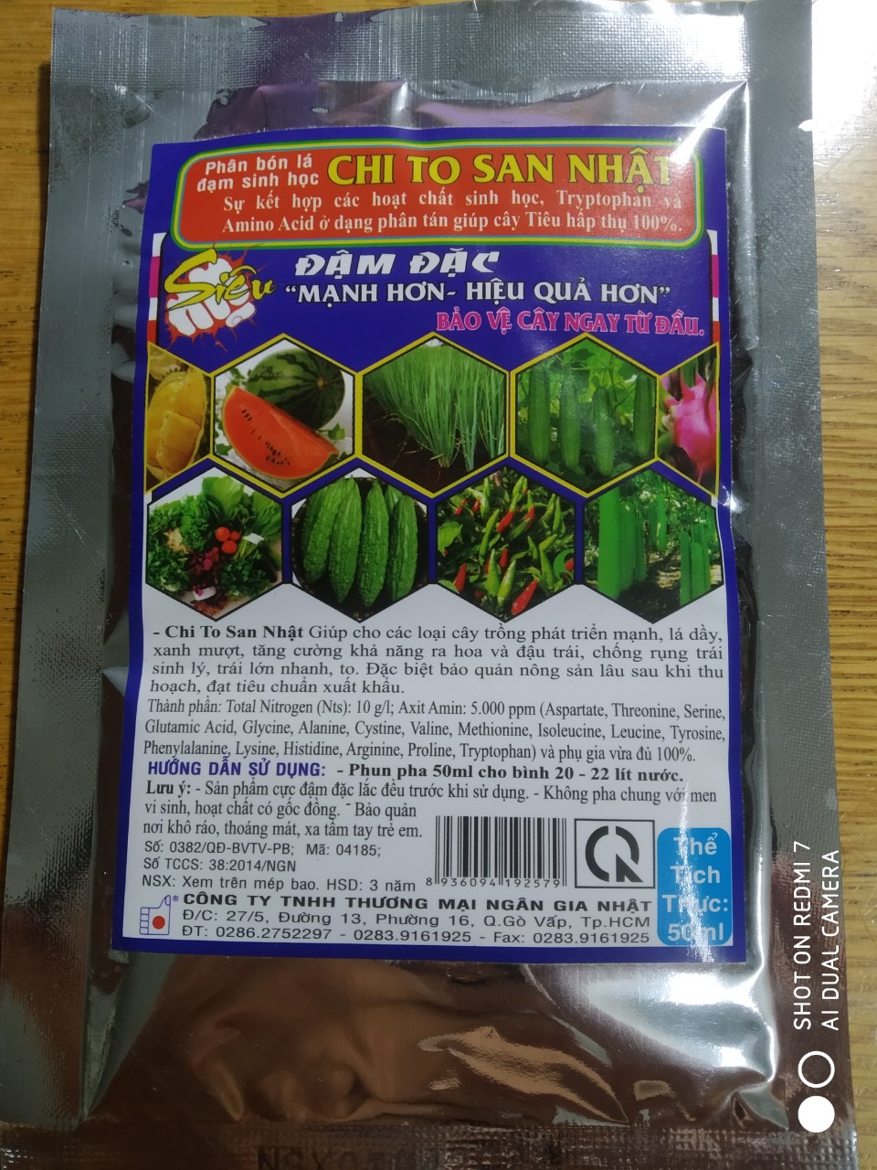 Phân bón lá đạm sinh học CHI TO SAN Nhật - bảo vệ cây ngay từ đầu - gói 50 ml