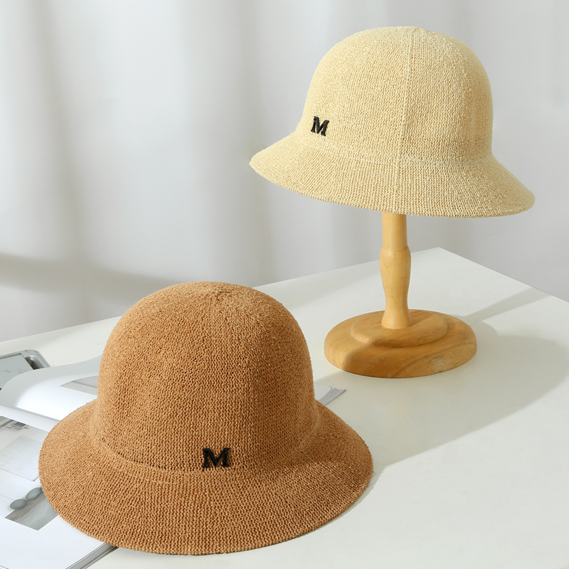 Nón cói, mũ cói chữ M, nón cói mềm thời trang phong cách nhẹ nhàng xinh xắn MD13