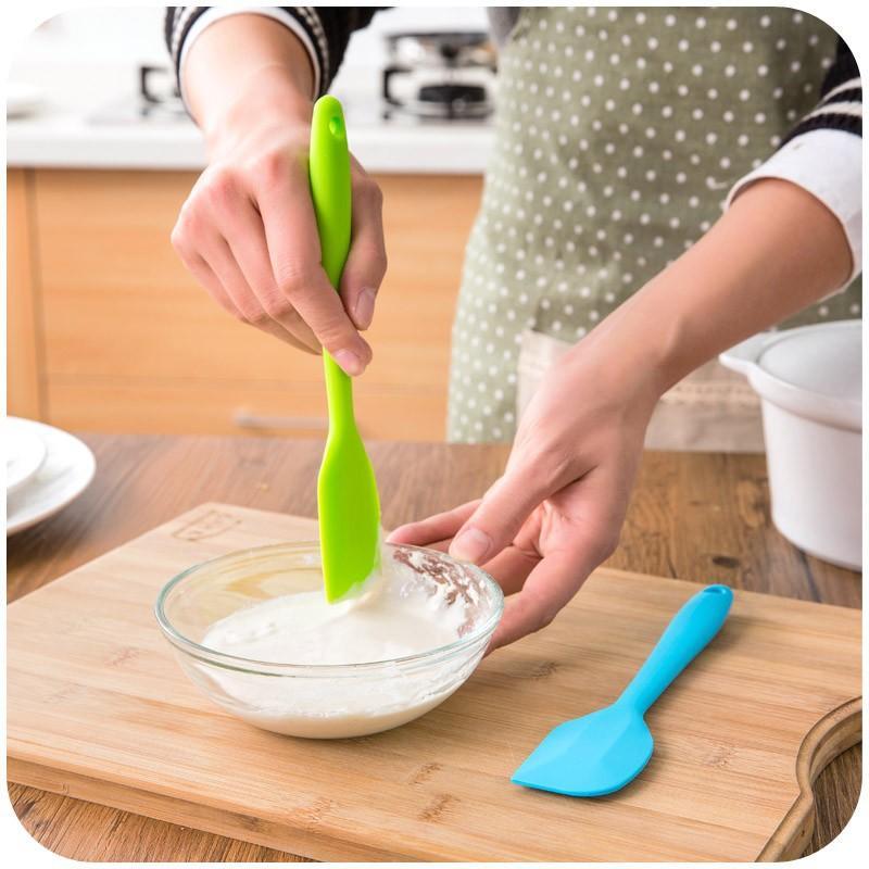 Spatula/Phới Silicon/Phới Dẹt Trộn Bột Vét Bột Đa Năng Kích Thước 21cm-28cm