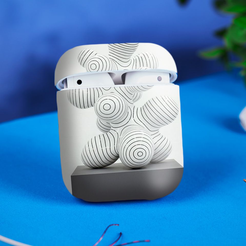 Miếng dán skin chống bẩn cho tai nghe AirPods in hình Họa tiết - HTx044 (bản không dây 1 và 2)