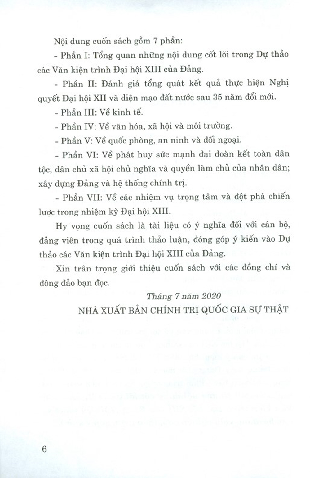 Những Nội Dung Cốt Lõi Trong Dự Thảo Các Văn Kiện Trình Đại Hội XIII Của Đảng (Tài liệu phục vụ cán bộ, đảng viên nghiên cứu, thảo luận, góp ý kiến)