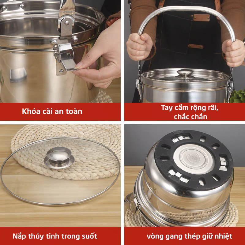 Nồi Ủ Nhiệt Chân Không Galen G014 5.5L Nồi Ủ Đa Năng - Bảo Hành 12 Tháng