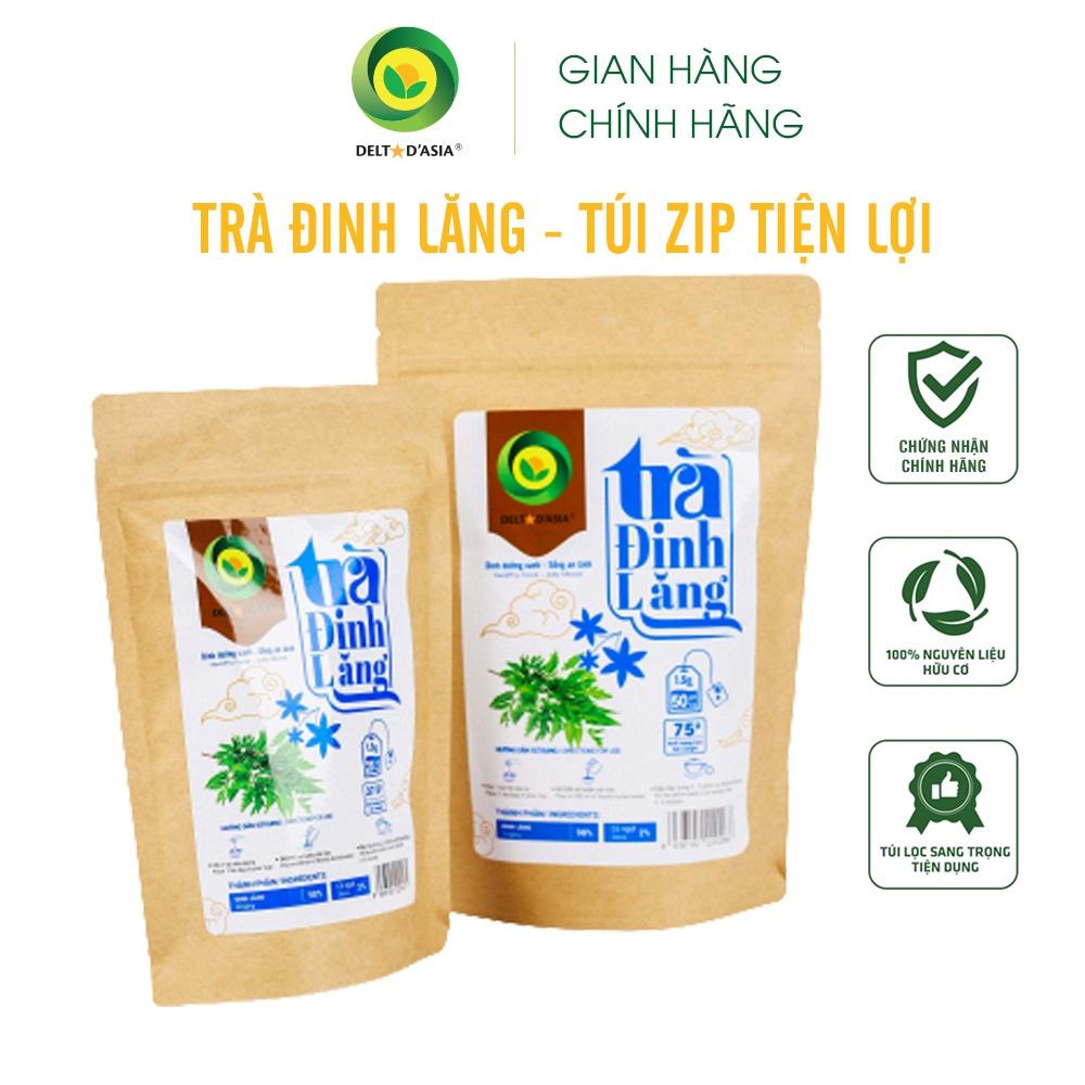 Trà Đinh Lăng Túi Zip - Delta D'Asia phục hồi cơ thể, ăn ngon, ngủ tốt (25 - 50 túi x 1,5 g)