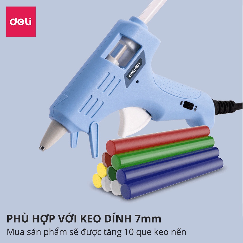 Máy Bắn Keo Nến Deli - Phù hợp DIY Làm Đồ Handmade Thủ Công - An Toàn, Nhỏ Gọn, Dễ Sử Dụng - DL390120