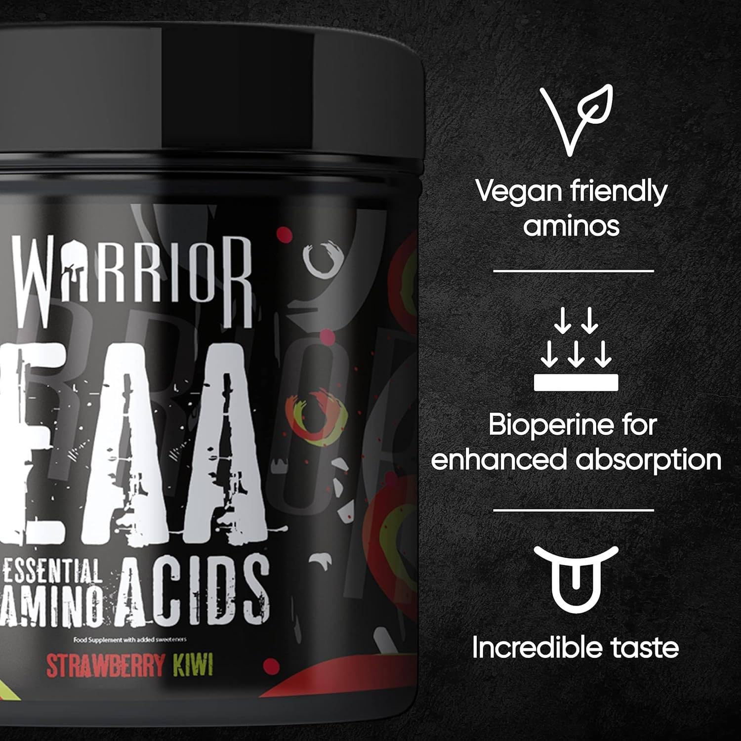 Warrior EAA Essential Amino Acids (30 Lần dùng) -  Intra Workout, Chứa EAAS Phục Hồi Cơ, Hỗ Trợ Tập Luyện