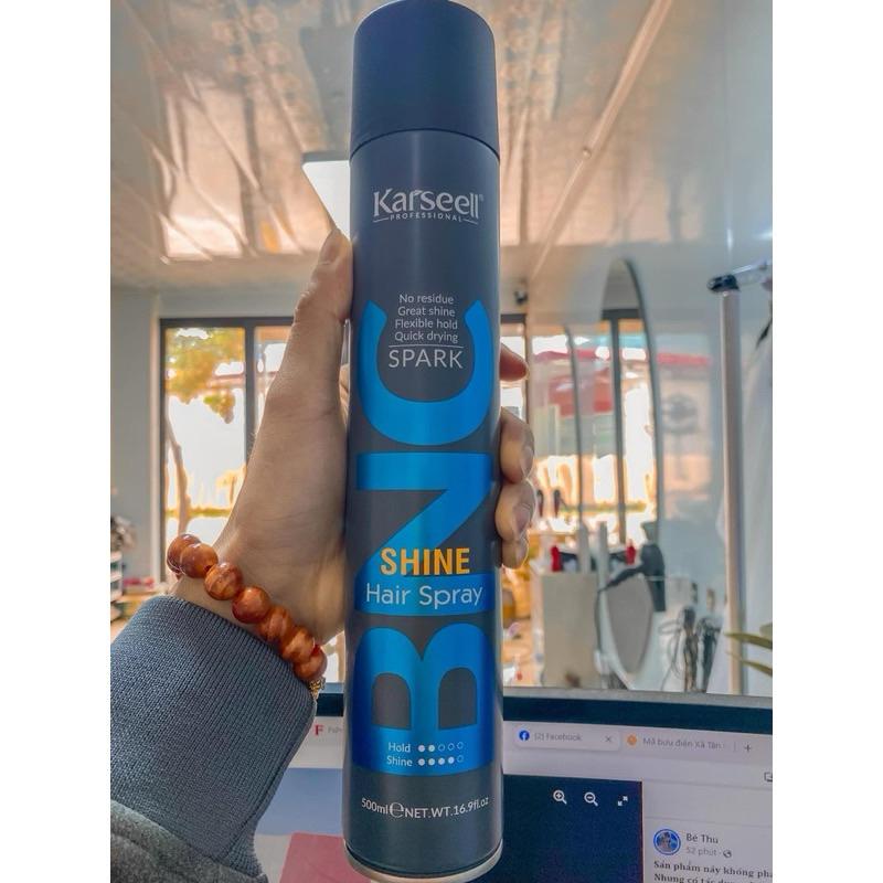 Dưỡng Chất Xịt Bóng tóc Karseell Sparkler Shine Hair Spray giữ nếp nhẹ 500ml