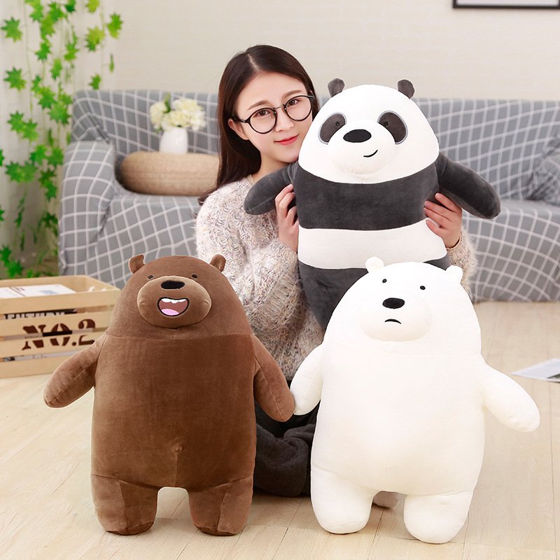 Gấu bông anh em nhà gấu We Bare Bears dạng đứng siêu mềm (20cm---&gt;40cm) vải miniso mềm mại êm ái, hàng xịn cao cấp an toàn cho trẻ nhỏ
