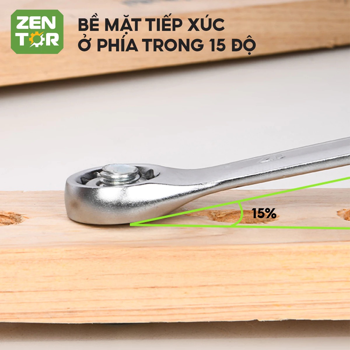 Cờ Lê Vòng Miệng Zentor, Cờ Lê 2 Đầu Thép Cacbon Đầy Đủ Kích Cỡ 8-24mm Bền Bỉ Chắc Chắn Chuyên Dụng Cơ Khí Sửa Chữa