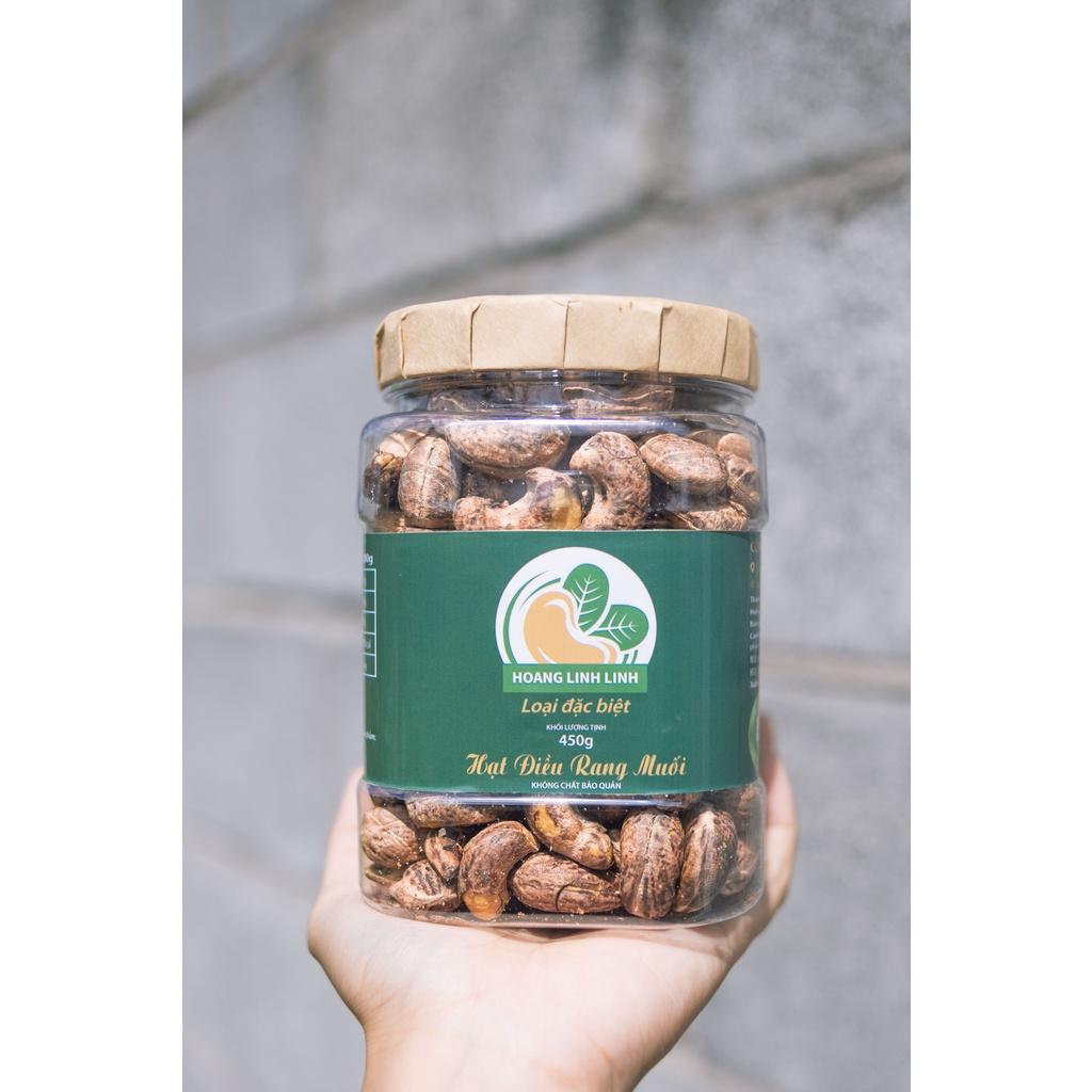 Hộp nắp giấy 500g Nguyên Hạt - Hạt điều Hoàng Linh Linh nhiều size thơm ngon giòn béo, rang mới hàng ngày