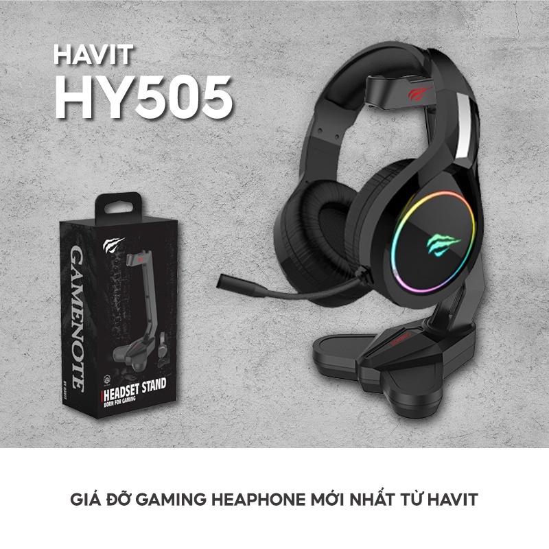 Giá Treo Gaming Headphone HAVIT HY505, Thiết Kế Chắc Chắn, Đế Cao Su Siêu Bền - Hàng Chính Hãng