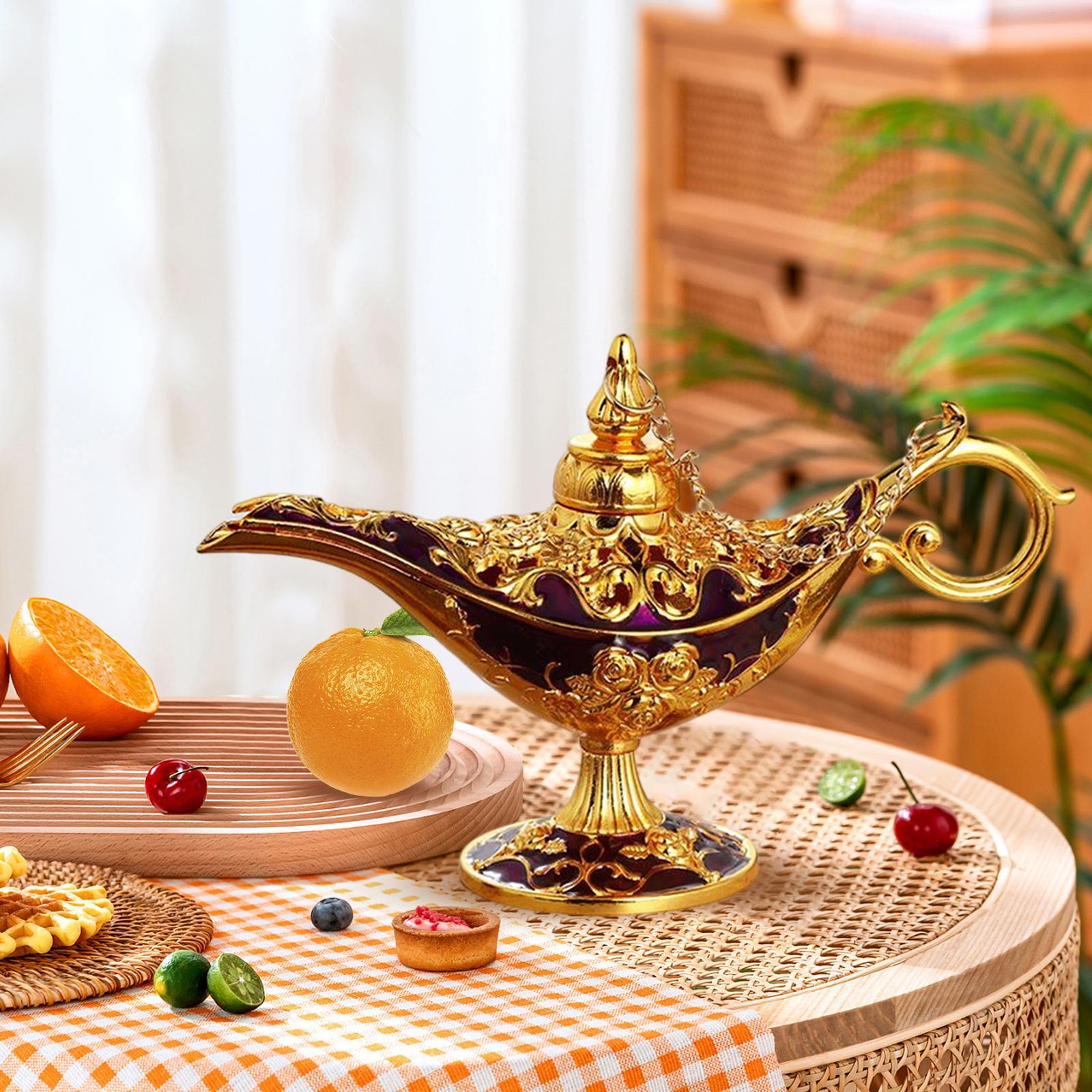 Lamp Washing Light Arabian Props Collection Gift Oil Lamp Pot Table Centerpiece Statue Lamp for Decor Birthday Home Festive Holiday